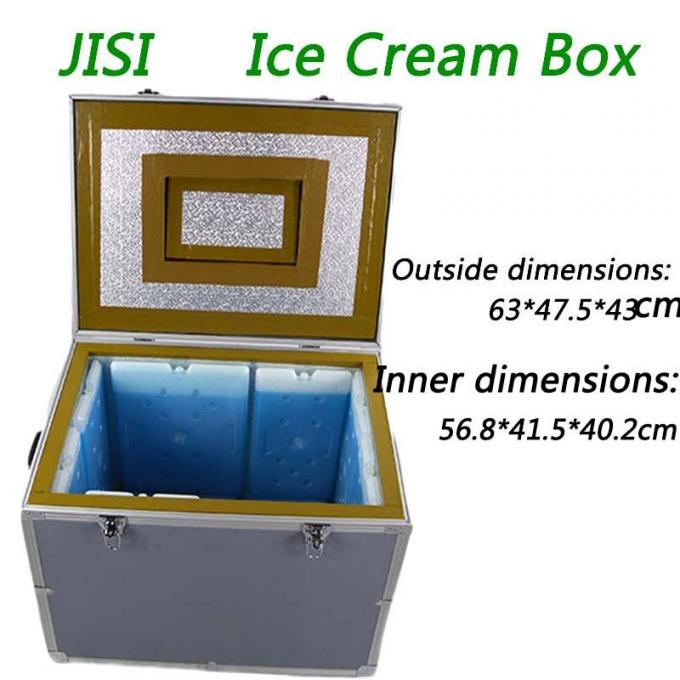 Large 95L Plastic / PU Insulation Ice Box Cooler For Ice Cream Storage