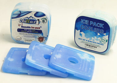 Custom Blue Hard Plastic Ice Packs For Food 12.2 * 12.2 * 1.2cm