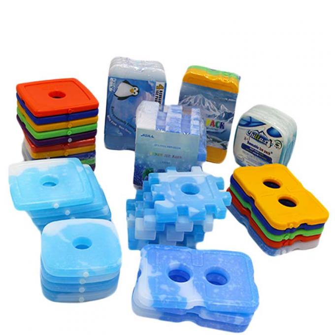 Ice Block In Plastic Food Grade Rigid Plastic Reusable Ice Blocks , Cool Bag Ice Packs For ...