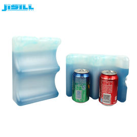 HDPE Plastic Wine Bottle Carrier 4 Breast Milk Ice Pack Wave Shaped