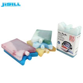 Plastic Ice Packs ice brick and ice bag with ice gel inside HDPE material colorized  ice pack for can and kids lunch box