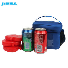 Red Reusable Mini Ice Packs MSDS Approve For Kids Cooler Bags Frozen Food