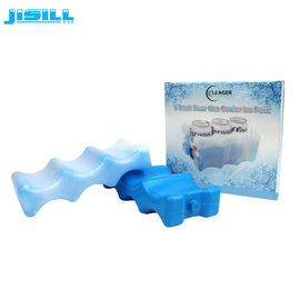 HDPE Plastic 6 Pack Beer Bottle Cold Ice Packs Curved Shape Leak Proof