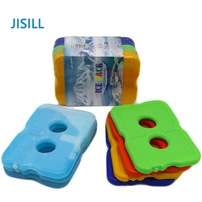 Two Hole Reusable Ice Packs For Coolers , Nontoxic Cool Bag Ice Pack For Lunch Box