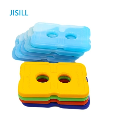 Two Hole Reusable Ice Packs For Coolers , Nontoxic Ice Pack For Lunch Box